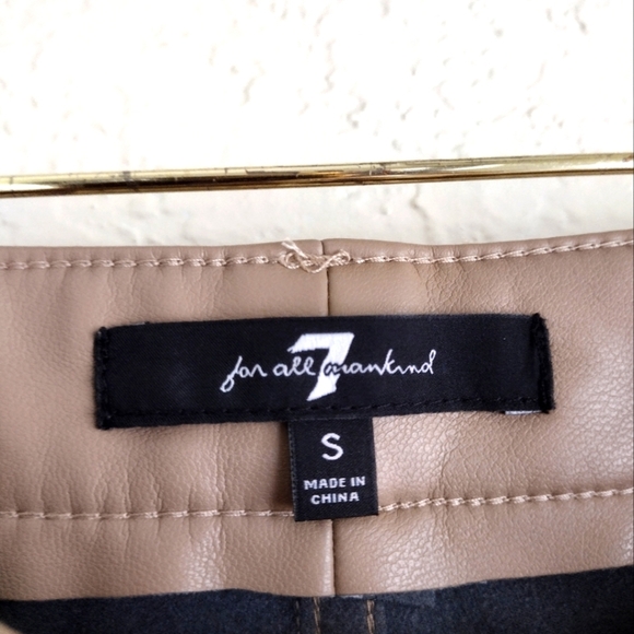 7 For All Mankind vegan leather high rise skinny pants - Picture 5 of 6